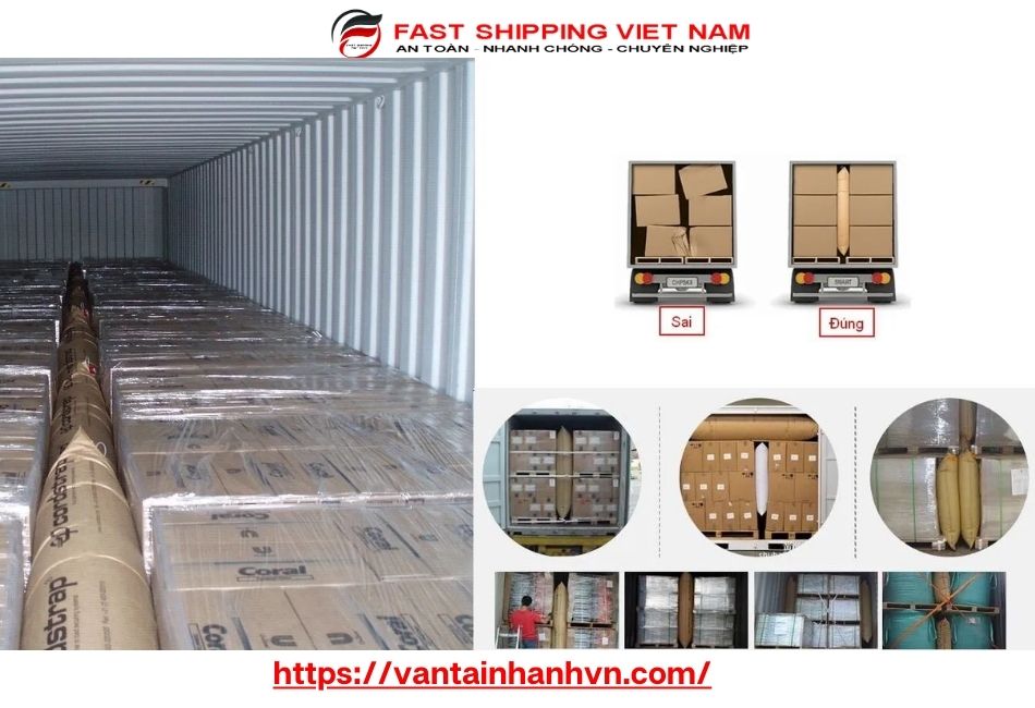 Đóng gói cố định hàng trong container