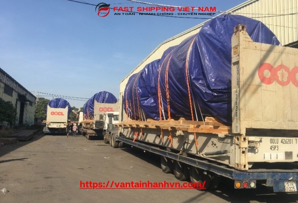 Lashing máy móc công nghiệp chuẩn xuất khẩu đường biển